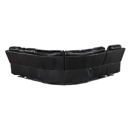 Cipher 3-Piece Power Reclining Sectional with Two Consoles, Speakers, Subwoofer, LED Lighting and Charging Port