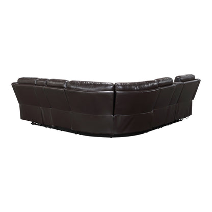 Cipher 3-Piece Power Reclining Sectional with Two Consoles, Speakers, Subwoofer, LED Lighting and Charging Port