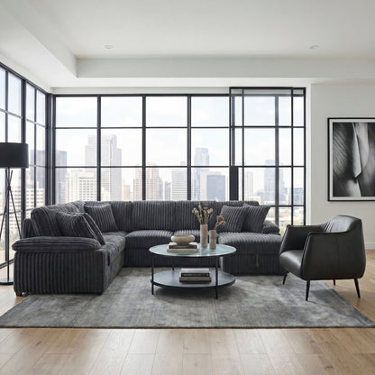 Ridge 3-Piece Sectional with Pull-out Bed, Right Side Chaise and Hidden Storage