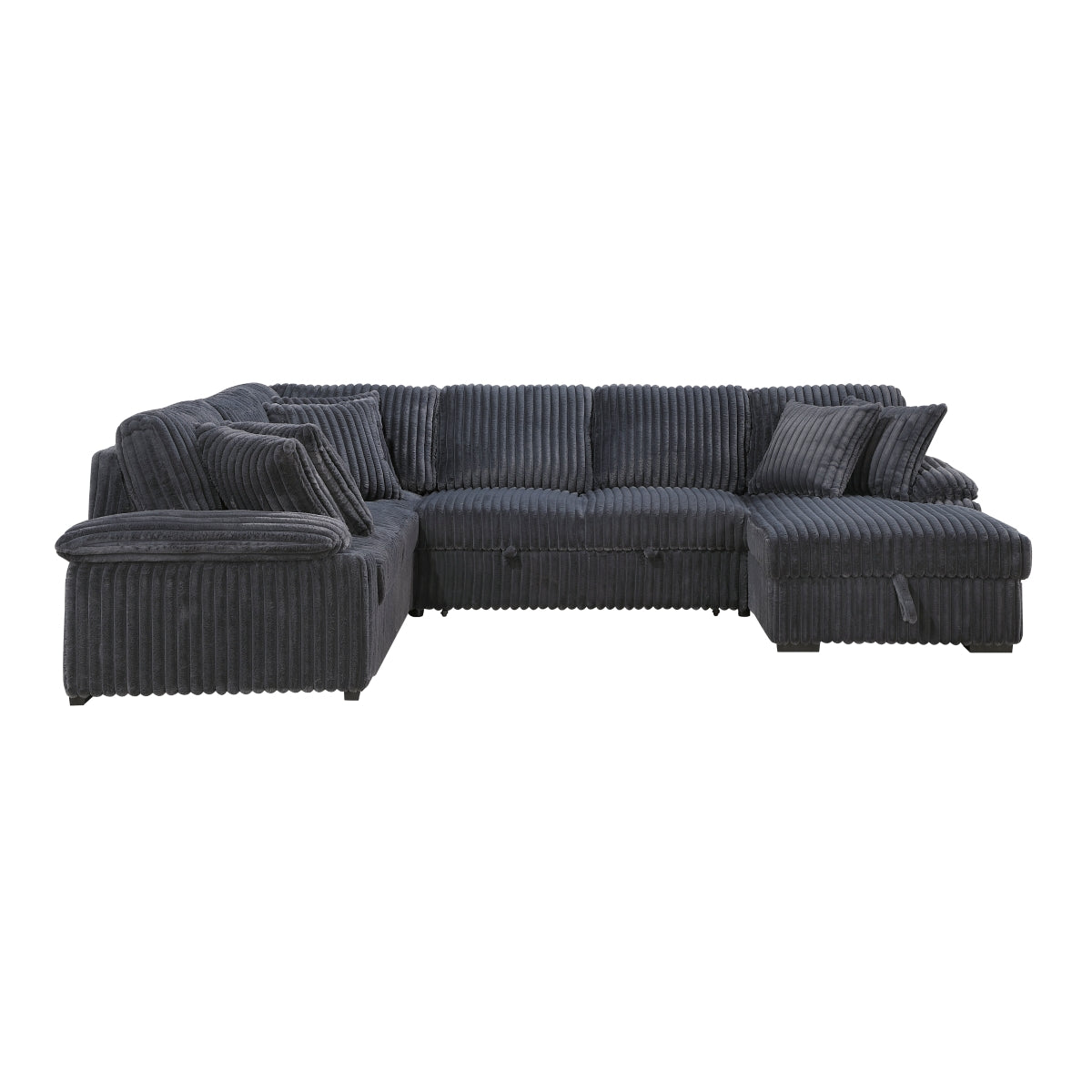Ridge 3-Piece Sectional with Pull-out Bed, Right Side Chaise and Hidden Storage