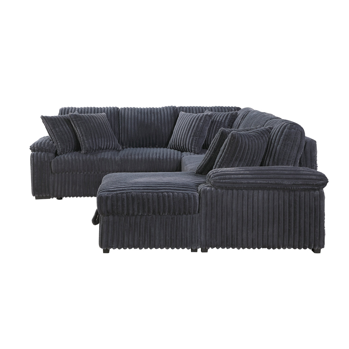 Ridge 3-Piece Sectional with Pull-out Bed, Right Side Chaise and Hidden Storage