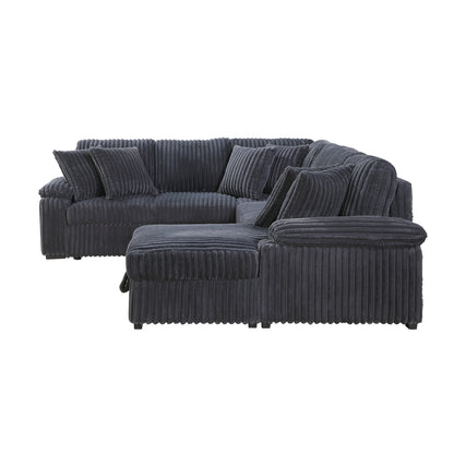 Ridge 3-Piece Sectional with Pull-out Bed, Right Side Chaise and Hidden Storage