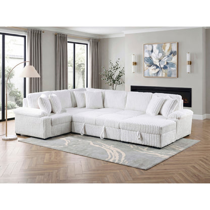 Ridge 3-Piece Sectional with Pull-out Bed, Right Side Chaise and Hidden Storage