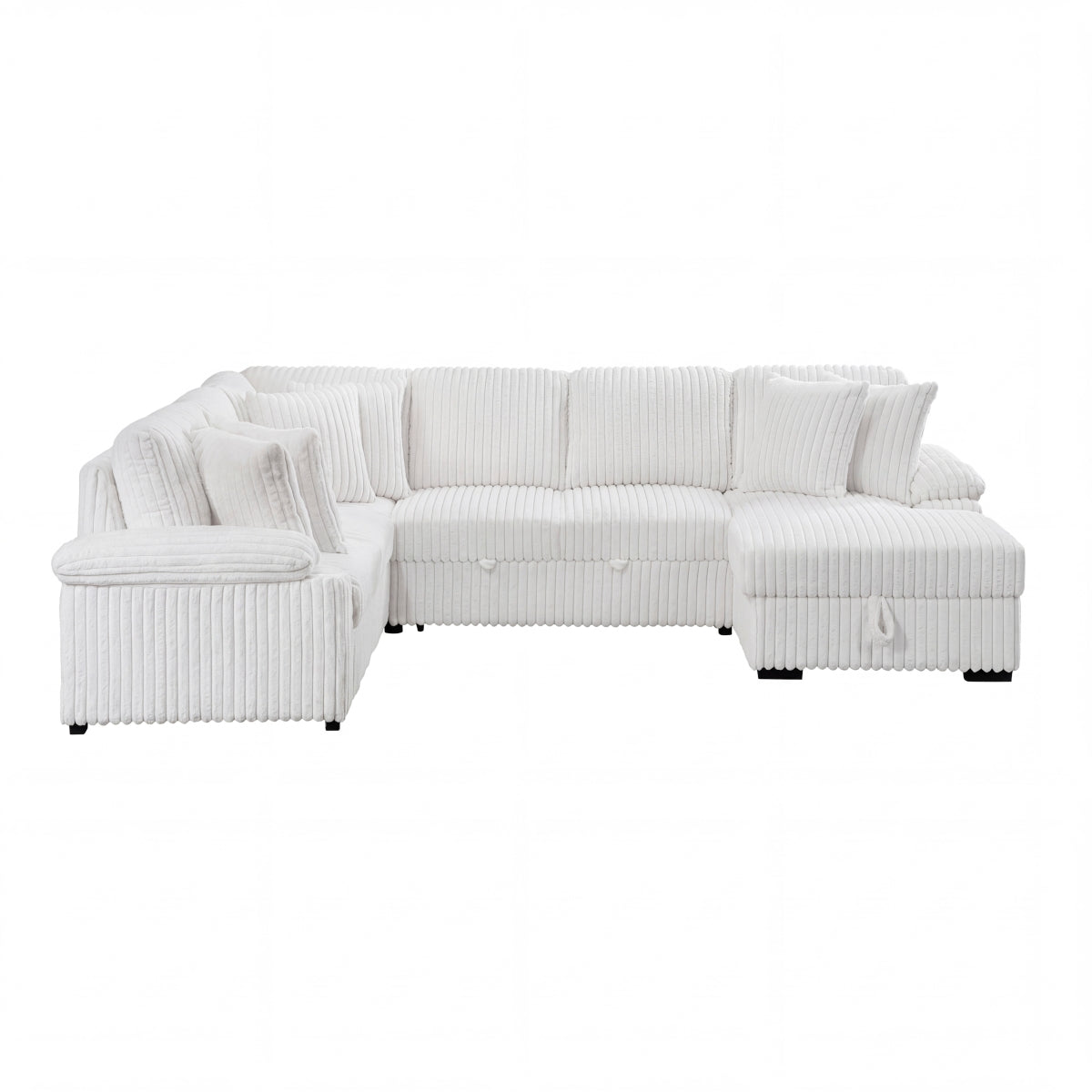 Ridge 3-Piece Sectional with Pull-out Bed, Right Side Chaise and Hidden Storage