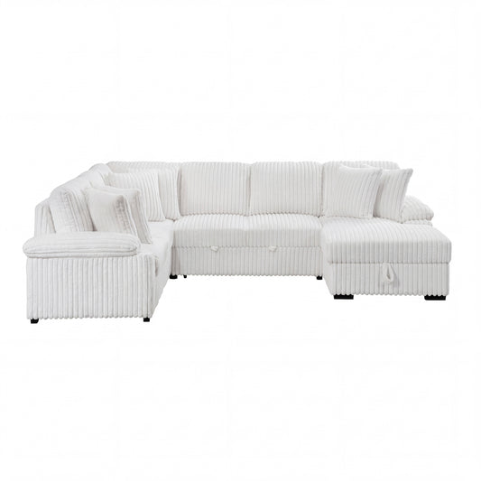 Ridge 3-Piece Sectional with Pull-out Bed, Right Side Chaise and Hidden Storage