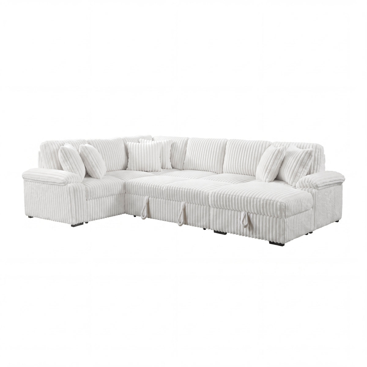 Ridge 3-Piece Sectional with Pull-out Bed, Right Side Chaise and Hidden Storage
