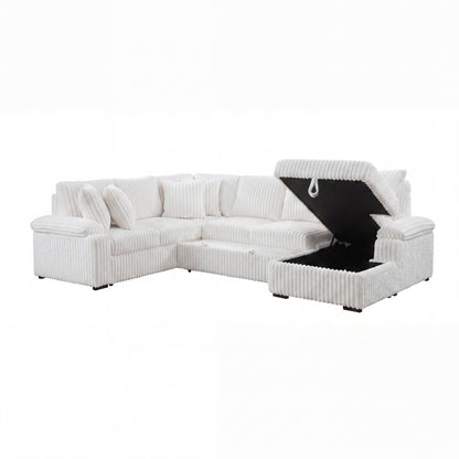 Ridge 3-Piece Sectional with Pull-out Bed, Right Side Chaise and Hidden Storage