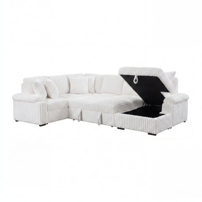 Ridge 3-Piece Sectional with Pull-out Bed, Right Side Chaise and Hidden Storage