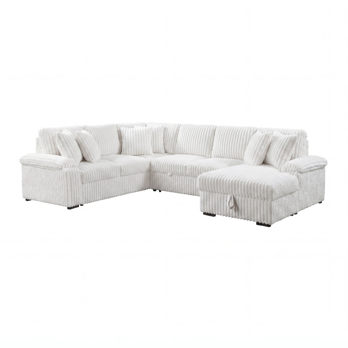 Ridge 3-Piece Sectional with Pull-out Bed, Right Side Chaise and Hidden Storage