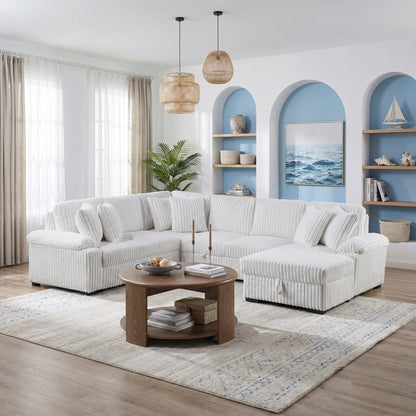 Ridge 3-Piece Sectional with Pull-out Bed, Right Side Chaise and Hidden Storage