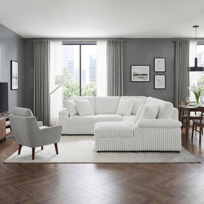 Ridge 3-Piece Sectional with Pull-out Bed, Right Side Chaise and Hidden Storage