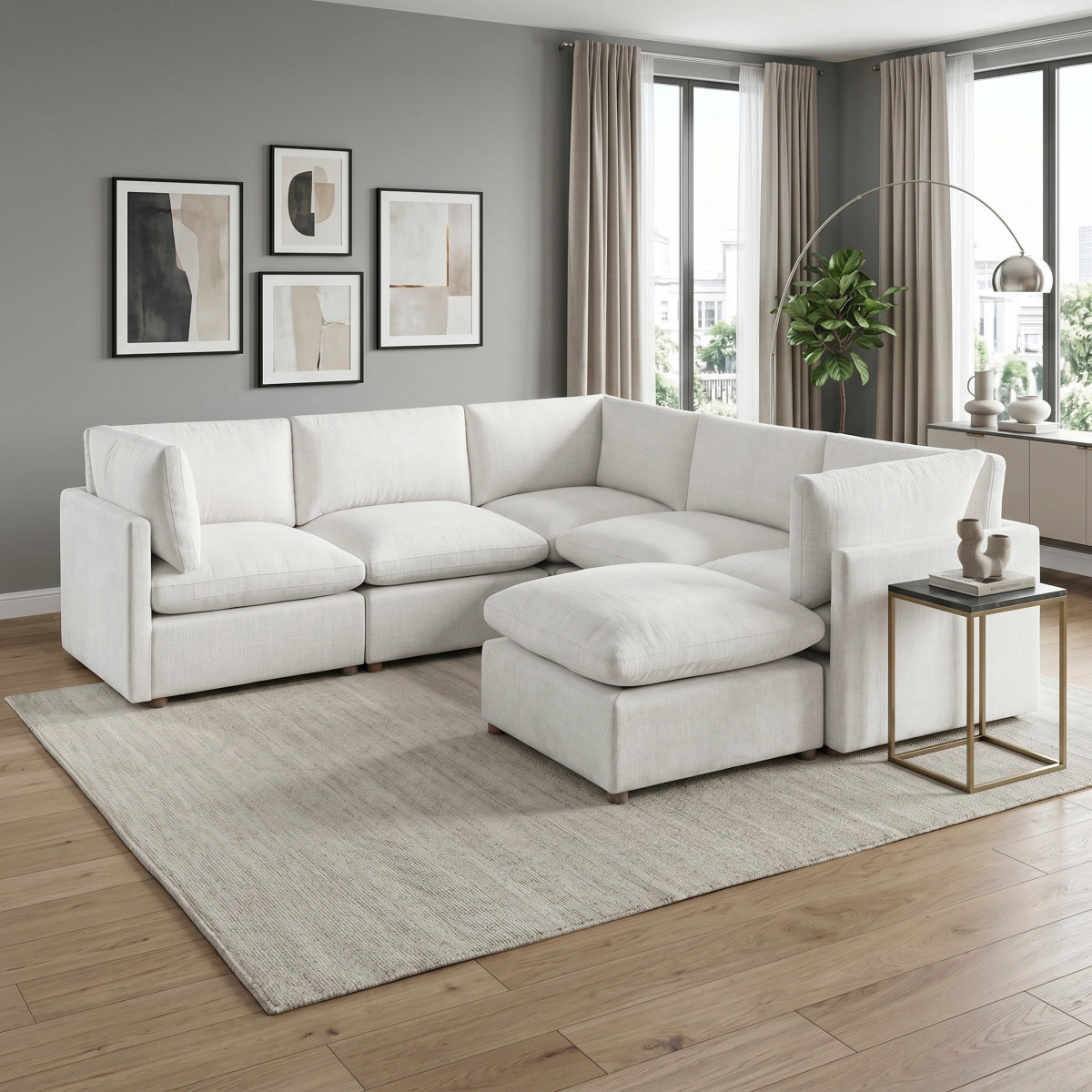 Annex 6-Piece Modular Sectional with Ottoman