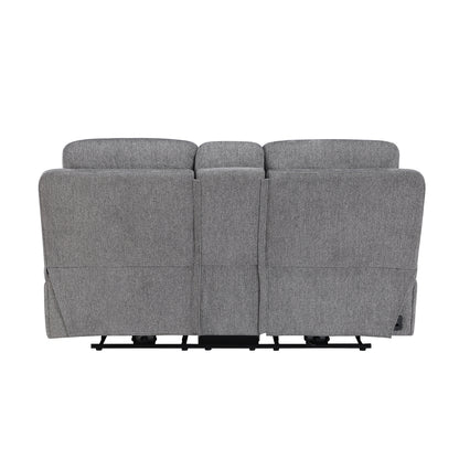 Centric Power Double Reclining Love Seat with Center Console, Power Headrests, Power Lumbar Support, Wireless Charger, Hidden Cup Holders, Bluetooth Speakers and Charging Ports