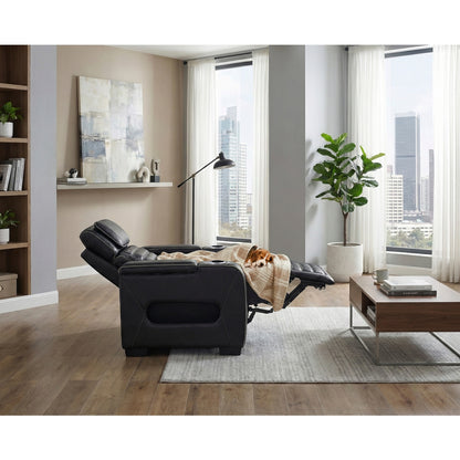Cyber Power Reclining Chair with Power Headrest, Cup holder, Storage Arms(Top and Side), Air Massage, Heat, LED Lighting and Charging Ports