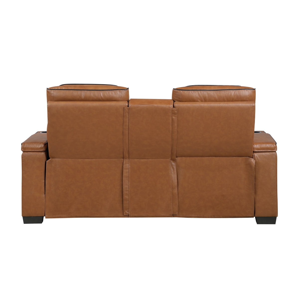 Cyber Power Double Reclining Love Seat with Center Console, Power Headrests, Storage Arms(Top and Side) ,Cup Holders, Wireless Speakers with Sub-Woofer, Air Massage, Heat, LED Lighting and Charging Ports
