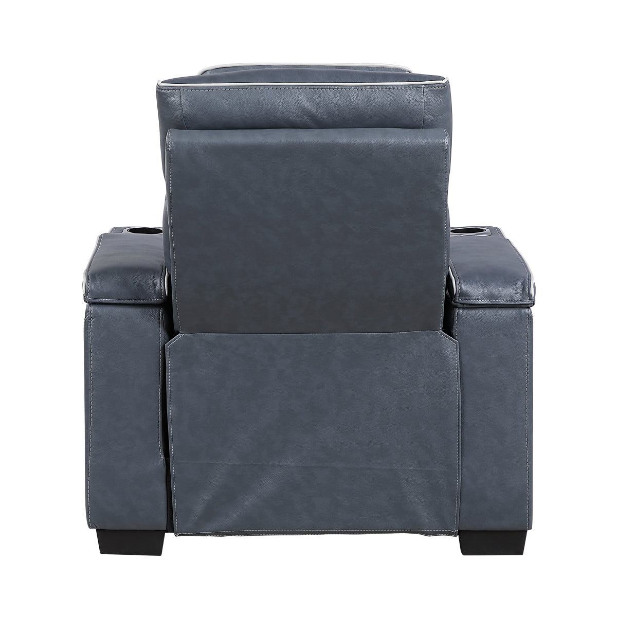 Cyber Power Reclining Chair with Power Headrest, Cup holder, Storage Arms(Top and Side), Air Massage, Heat, LED Lighting and Charging Ports