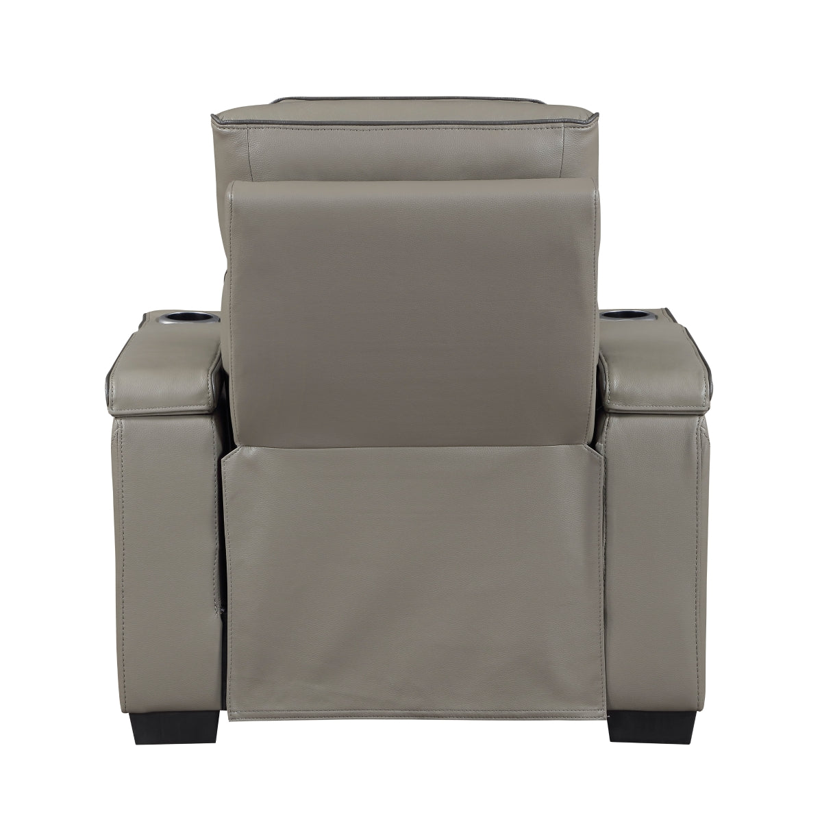 Cyber Power Reclining Chair with Power Headrest, Cup holder, Storage Arms(Top and Side), Air Massage, Heat, LED Lighting and Charging Ports
