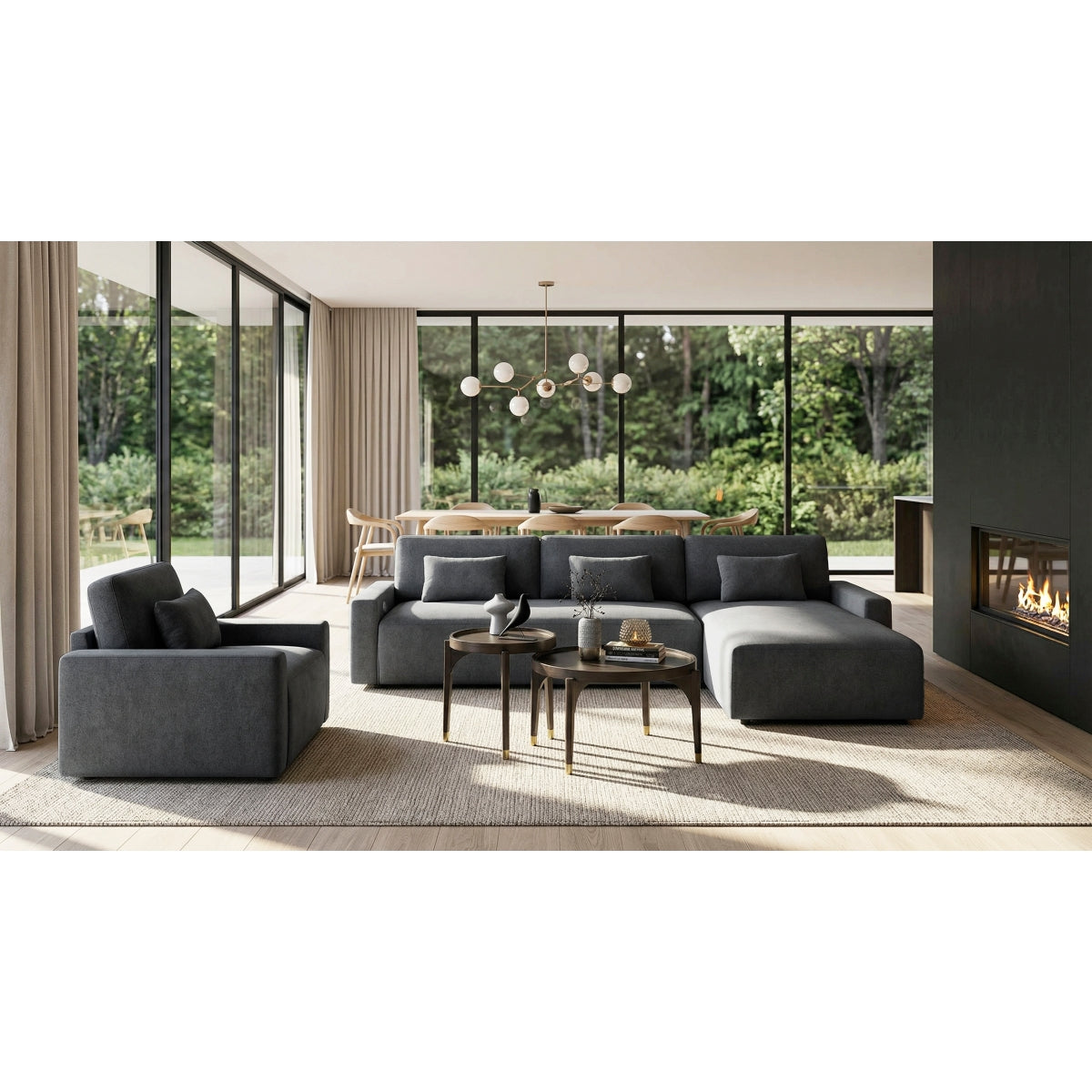 Cumulus Convertible Sleeper Chair with Charging Ports
