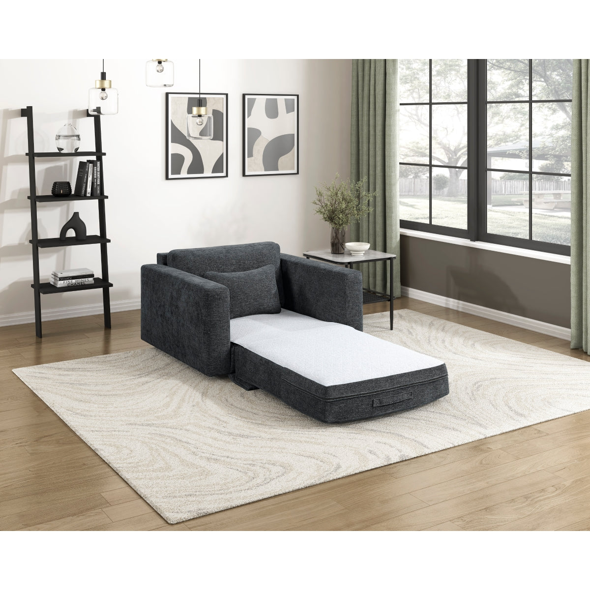 Cumulus Convertible Sleeper Chair with Charging Ports