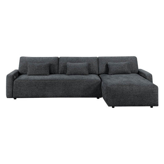 Cumulus 2-Piece Sectional with Convertible Queen Sleeper and Right Side Chaise