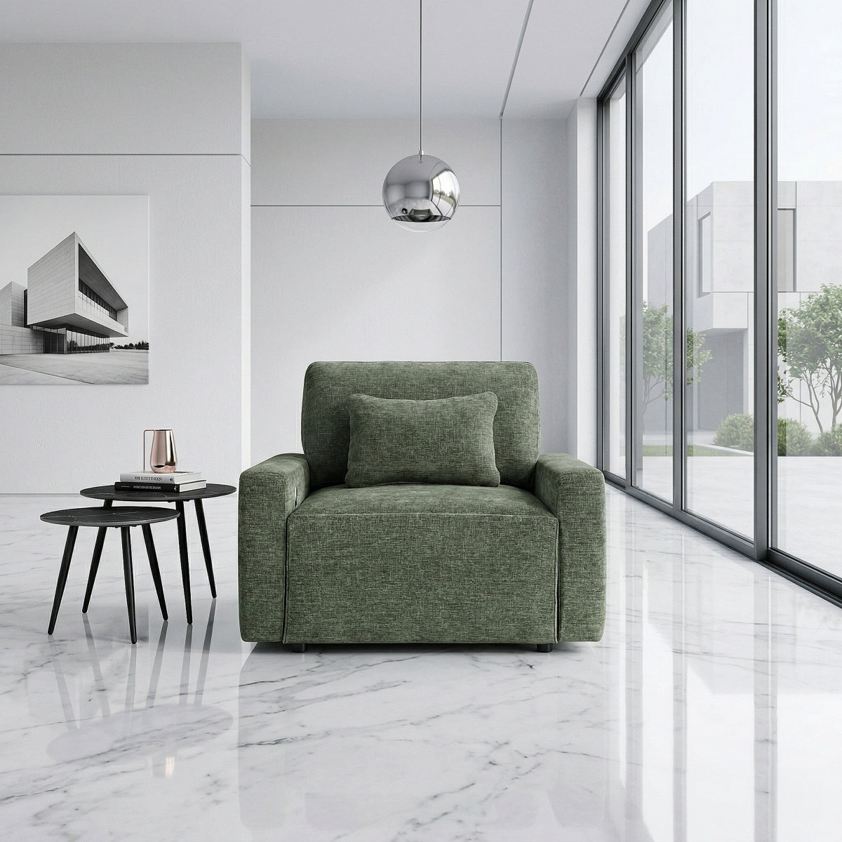 Cumulus Convertible Sleeper Chair with Charging Ports