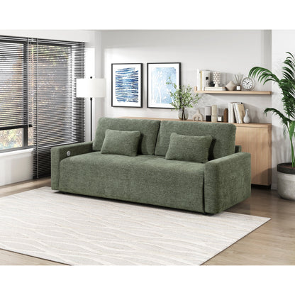 Cumulus Convertible Queen Sleeper Sofa with Charging Ports