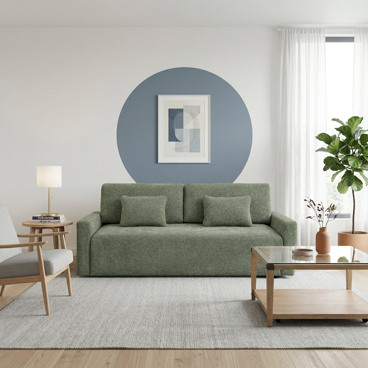 Cumulus Convertible Queen Sleeper Sofa with Charging Ports