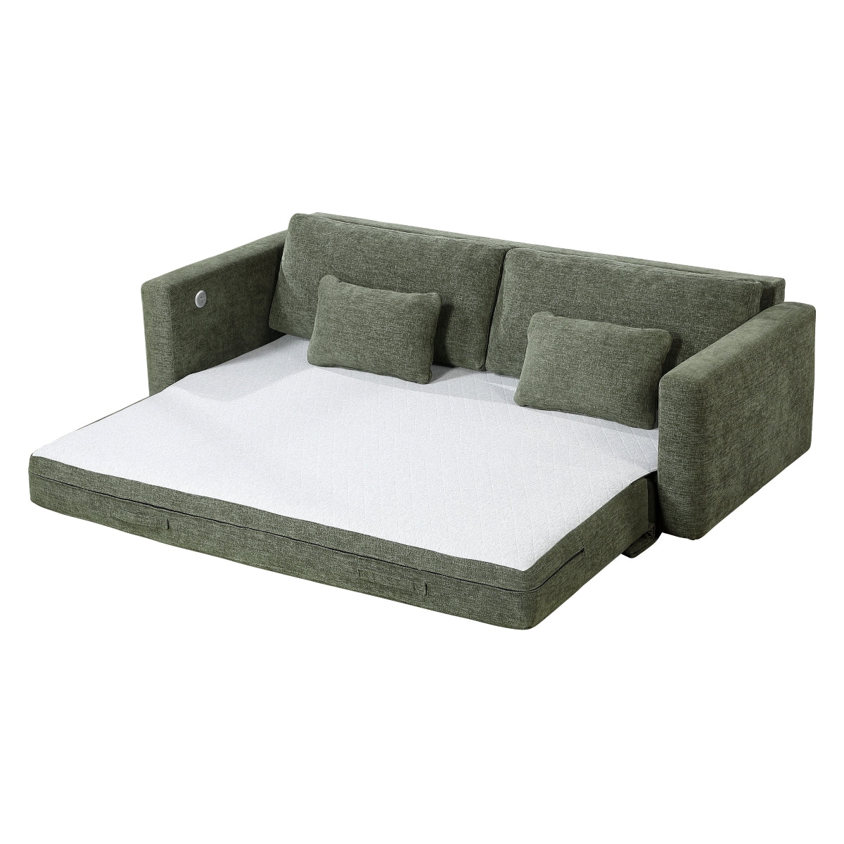 Cumulus Convertible Queen Sleeper Sofa with Charging Ports