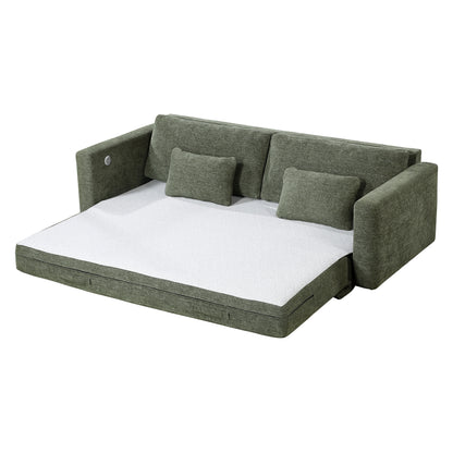 Cumulus Convertible Queen Sleeper Sofa with Charging Ports