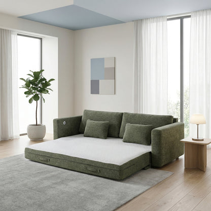Cumulus Convertible Queen Sleeper Sofa with Charging Ports