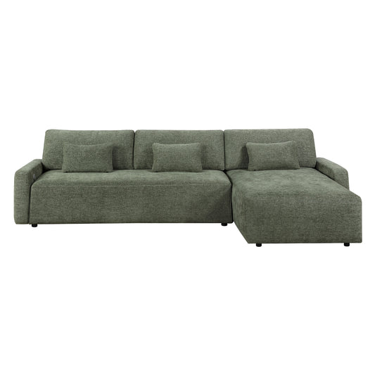 Cumulus 2-Piece Sectional with Convertible Queen Sleeper and Right Side Chaise