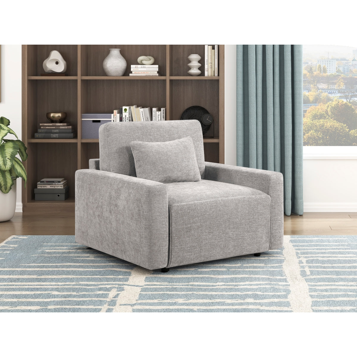 Cumulus Convertible Sleeper Chair with Charging Ports