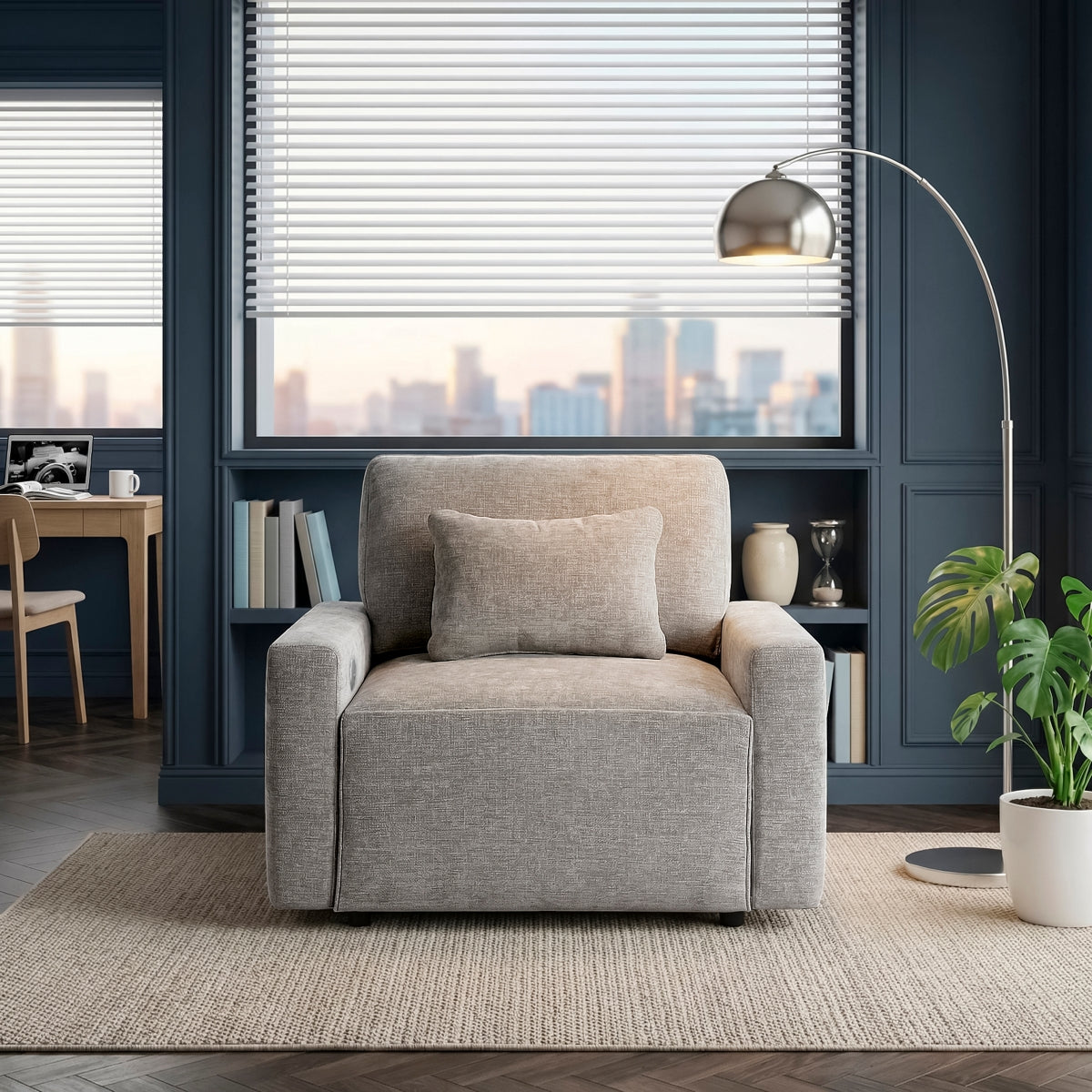 Cumulus Convertible Sleeper Chair with Charging Ports