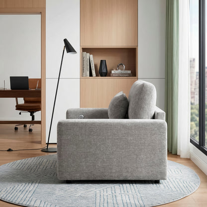 Cumulus Convertible Sleeper Chair with Charging Ports