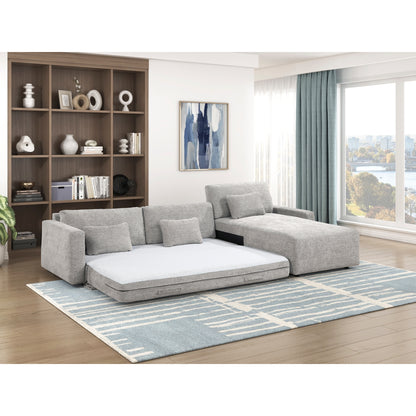 Cumulus 2-Piece Sectional with Convertible Queen Sleeper and Right Side Chaise