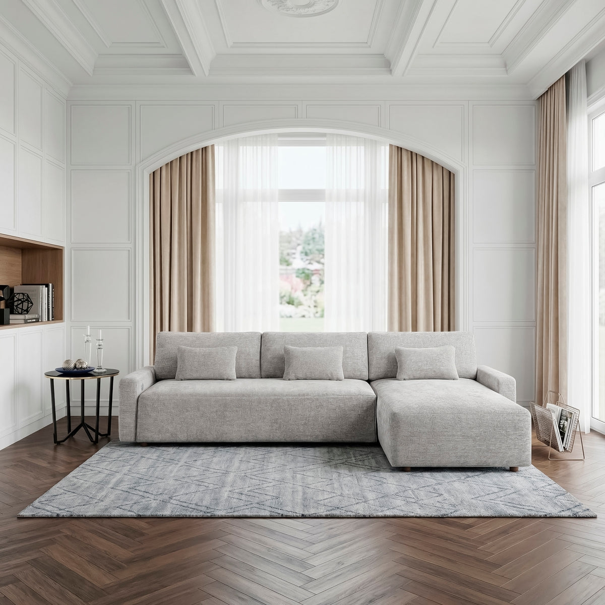 Cumulus 2-Piece Sectional with Convertible Queen Sleeper and Right Side Chaise