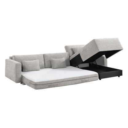 Cumulus 2-Piece Sectional with Convertible Queen Sleeper and Right Side Chaise
