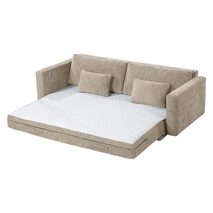 Cumulus Convertible Queen Sleeper Sofa with Charging Ports