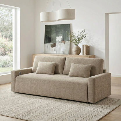 Cumulus Convertible Queen Sleeper Sofa with Charging Ports