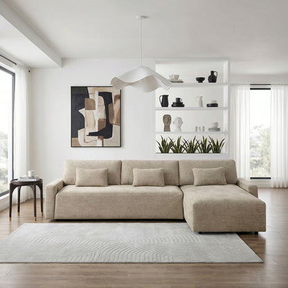 Cumulus 2-Piece Sectional with Convertible Queen Sleeper and Right Side Chaise