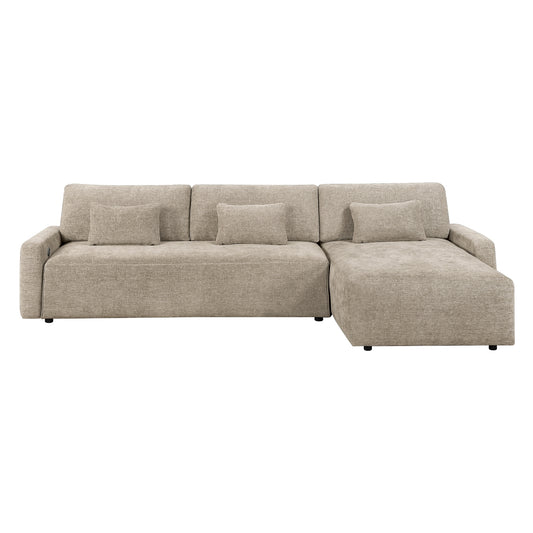 Cumulus 2-Piece Sectional with Convertible Queen Sleeper and Right Side Chaise