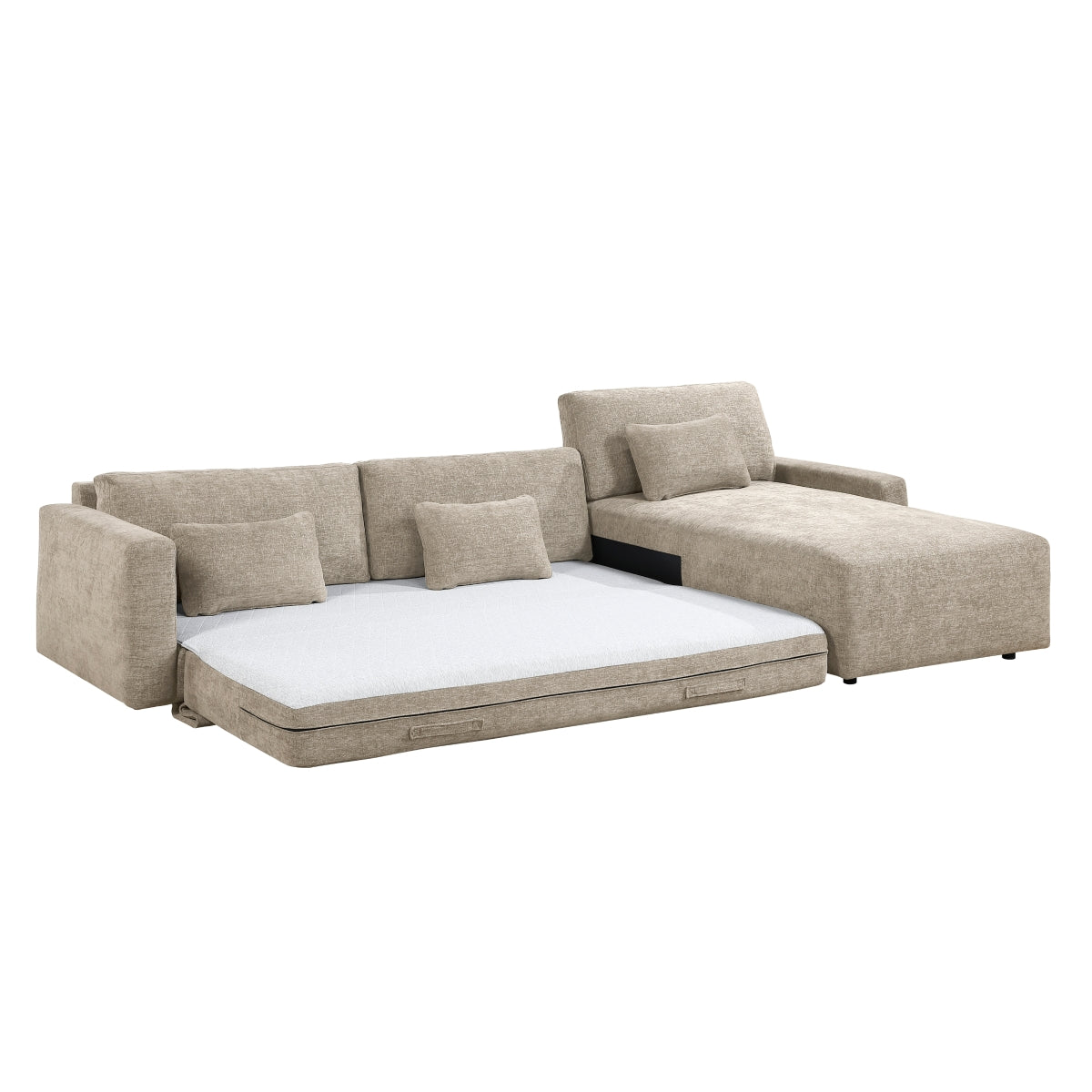 Cumulus 2-Piece Sectional with Convertible Queen Sleeper and Right Side Chaise