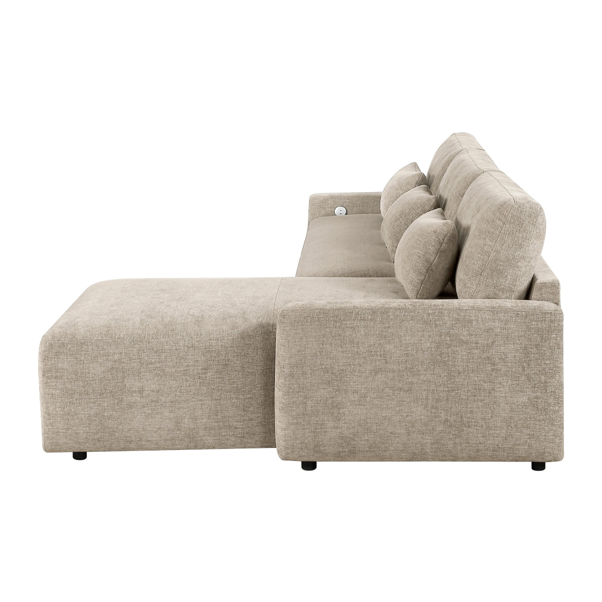 Cumulus 2-Piece Sectional with Convertible Queen Sleeper and Right Side Chaise
