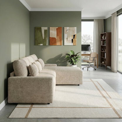 Cumulus 2-Piece Sectional with Convertible Queen Sleeper and Right Side Chaise
