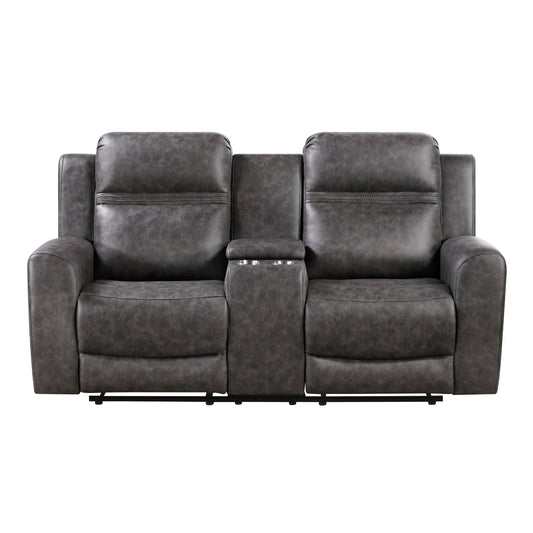 Hearth Double Reclining Love Seat with Center Console