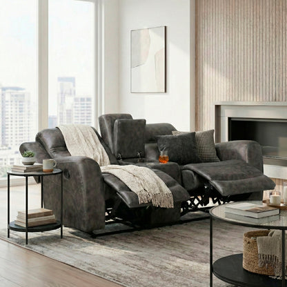 Hearth Double Reclining Love Seat with Center Console