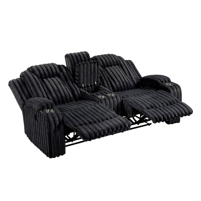 Phyllis Double Reclining Love Seat with Center Console and Cup Holders