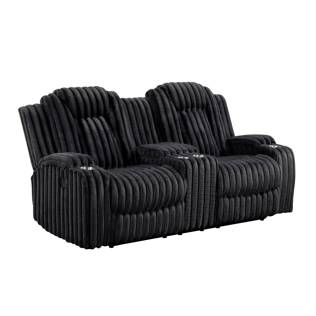 Phyllis Double Reclining Love Seat with Center Console and Cup Holders