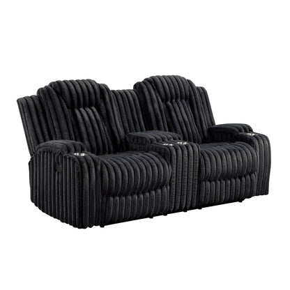 Phyllis Double Reclining Love Seat with Center Console and Cup Holders