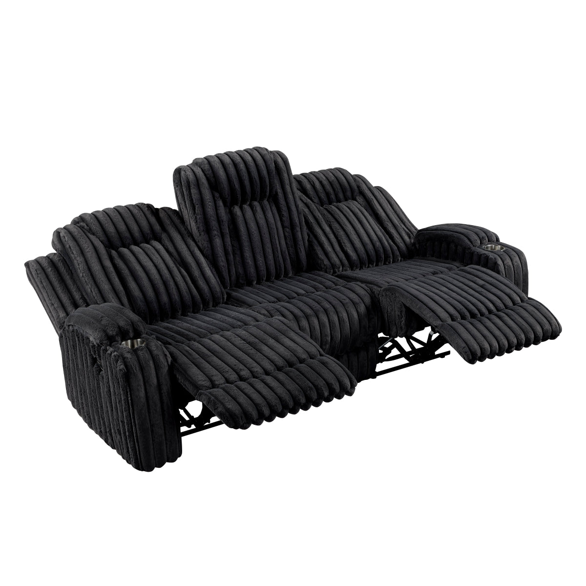 Phyllis Double Reclining Sofa with Cup Holders